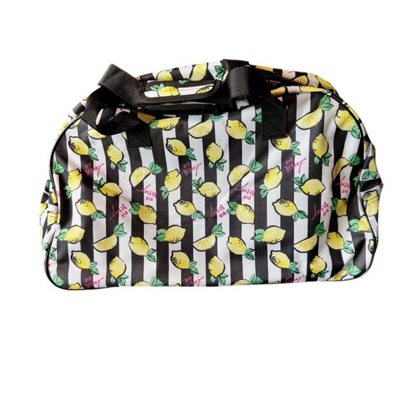 BESTY JOHNSON lemon print wheeled duffle bag NEW WITH TAGS - Picture 3 of 6